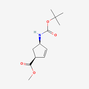 METHYL 4-((TERT-BUTOXYCARBONYL)AMINO)CYCLOPENT-2-ENECARBOXYLATE structure, CAS 168683-02-1