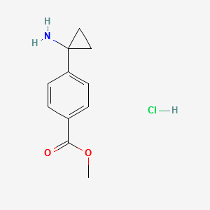 METHYL 4-(1-AMINOCYCLOPROPYL)BENZOATE HYDROCHLORIDE structure, CAS 1014645-87-4
