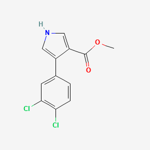 METHYL 4-(3,4-DICHLOROPHENYL)-1H-PYRROLE-3-CARBOXYLATE structure, CAS 103999-52-6