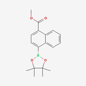 METHYL 4-(4,4,5,5-TETRAMETHYL-1,3,2-DIOXABOROLAN-2-YL)-1-NAPHTHOATE structure, CAS 643094-08-0