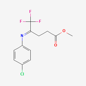 METHYL 4-(4-CHLOROPHENYLIMINO)-5,5,5-TRIFLUOROPENTANOATE structure, CAS 931095-88-4