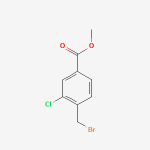 METHYL 4-(BROMOMETHYL)-3-CHLOROBENZOATE structure, CAS 74733-30-5