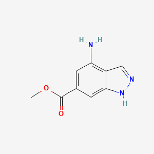 METHYL 4-AMINO-1H-INDAZOLE-6-CARBOXYLATE structure, CAS 885518-51-4