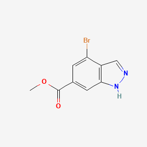 METHYL 4-BROMO-1H-INDAZOLE-6-CARBOXYLATE structure, CAS 885518-47-8