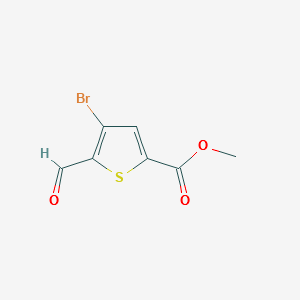 METHYL 4-BROMO-5-FORMYLTHIOPHENE-2-CARBOXYLATE structure, CAS 648412-59-3
