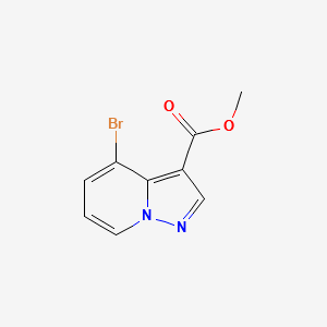 METHYL 4-BROMOPYRAZOLO[1,5-A]PYRIDINE-3-CARBOXYLATE structure, CAS 1062368-71-1
