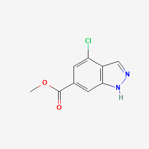 METHYL 4-CHLORO-1H-INDAZOLE-6-CARBOXYLATE structure, CAS 885519-19-7