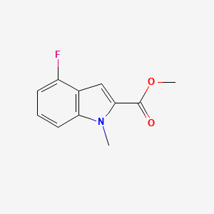 METHYL 4-FLUORO-1-METHYL-1H-INDOLE-2-CARBOXYLATE structure, CAS 113162-37-1