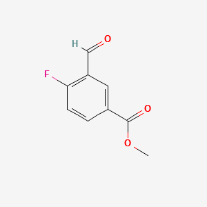 METHYL 4-FLUORO-3-FORMYLBENZOATE structure, CAS 1093865-65-6