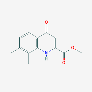 METHYL 4-HYDROXY-7,8-DIMETHYLQUINOLINE-2-CARBOXYLATE structure, CAS 52979-32-5