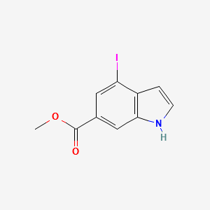 METHYL 4-IODO-1H-INDOLE-6-CARBOXYLATE structure, CAS 597562-19-1
