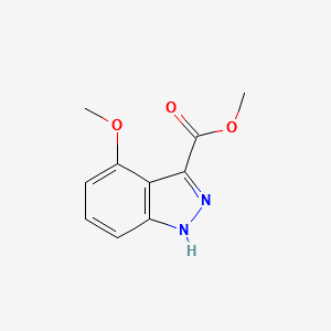 METHYL 4-METHOXY-1H-INDAZOLE-3-CARBOXYLATE structure, CAS 865887-07-6
