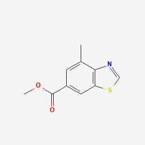 METHYL 4-METHYLBENZO[D]THIAZOLE-6-CARBOXYLATE structure, CAS 1190320-40-1
