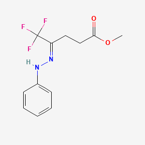 METHYL 5,5,5-TRIFLUORO-4-(2-PHENYLHYDRAZONO)PENTANOATE structure, CAS 915071-75-9