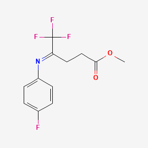 METHYL 5,5,5-TRIFLUORO-4-(4-FLUOROPHENYLIMINO)PENTANEATE structure, CAS 936479-70-8