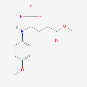 METHYL 5,5,5-TRIFLUORO-4-(4-METHOXYPHENYLAMINO)PENTANOATE structure, CAS 937371-63-6