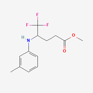 METHYL 5,5,5-TRIFLUORO-4-(M-TOLYLAMINO)PENTANOATE structure, CAS 1224599-55-6