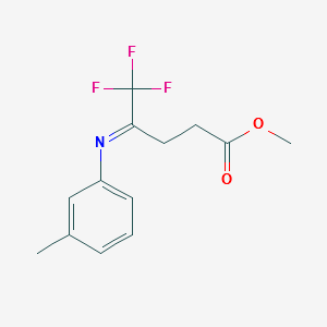 METHYL 5,5,5-TRIFLUORO-4-(M-TOLYLIMINO)PENTANOATE structure, CAS 941674-24-4