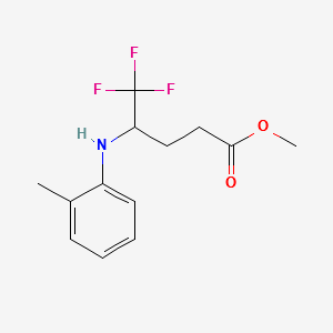 METHYL 5,5,5-TRIFLUORO-4-(O-TOLYLAMINO)PENTANOATE structure, CAS 1224599-56-7