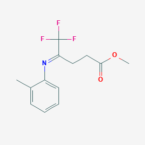 METHYL 5,5,5-TRIFLUORO-4-(O-TOLYLIMINO)PENTANOATE structure, CAS 941672-37-3