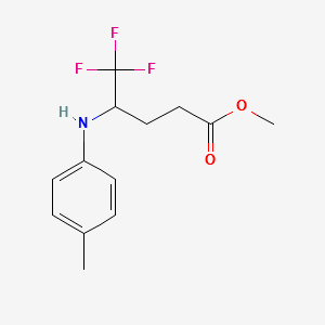 METHYL 5,5,5-TRIFLUORO-4-(P-TOLYLAMINO)PENTANOATE structure, CAS 145176-42-7