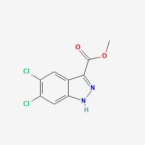 METHYL 5,6-DICHLORO-1H-INDAZOLE-3-CARBOXYLATE structure, CAS 885278-48-8