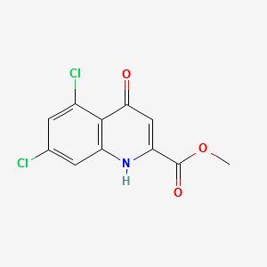 METHYL 5,7-DICHLORO-4-HYDROXYQUINOLINE-2-CARBOXYLATE structure, CAS 130613-19-3