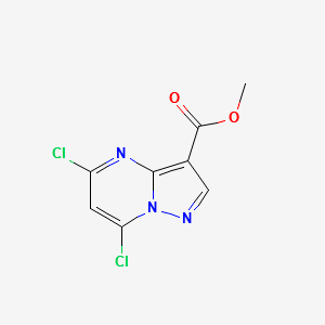 METHYL 5,7-DICHLOROPYRAZOLO[1,5-A]PYRIMIDINE-3-CARBOXYLATE structure, CAS 1053656-37-3
