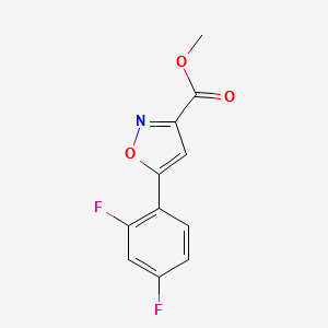 METHYL 5-(2,4-DIFLUOROPHENYL)ISOXAZOLE-3-CARBOXYLATE structure, CAS 1105191-49-8