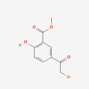 METHYL 5-(2-BROMOACETYL)-2-HYDROXYBENZOATE structure, CAS 36256-45-8