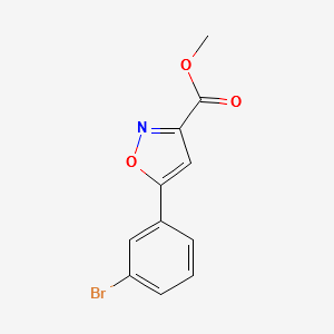 METHYL 5-(3-BROMOPHENYL)ISOXAZOLE-3-CARBOXYLATE structure, CAS 745078-74-4
