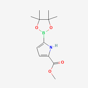 METHYL 5-(4,4,5,5-TETRAMETHYL-1,3,2-DIOXABOROLAN-2-YL)-1H-PYRROLE-2-CARBOXYLATE structure, CAS 676501-89-6
