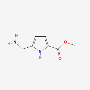 METHYL 5-(AMINOMETHYL)-1H-PYRROLE-2-CARBOXYLATE structure, CAS 263382-27-0