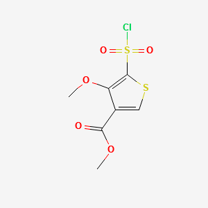 METHYL 5-(CHLOROSULFONYL)-4-METHOXYTHIOPHENE-3-CARBOXYLATE structure, CAS 175203-45-9