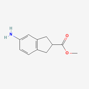 METHYL 5-AMINO-2,3-DIHYDRO-1H-INDENE-2-CARBOXYLATE structure, CAS 1251952-99-4