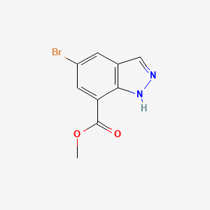 METHYL 5-BROMO-1H-INDAZOLE-7-CARBOXYLATE structure, CAS 898747-24-5