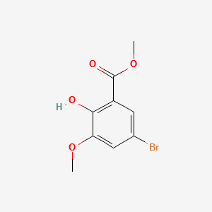 METHYL 5-BROMO-2-HYDROXY-3-METHOXYBENZOATE structure, CAS 134419-43-5