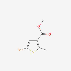 METHYL 5-BROMO-2-METHYLTHIOPHENE-3-CARBOXYLATE structure, CAS 1259396-11-6