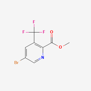 METHYL 5-BROMO-3-(TRIFLUOROMETHYL)-2-PYRIDINECARBOXYLATE structure, CAS 1214328-84-3