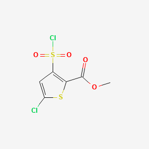 METHYL 5-CHLORO-3-(CHLOROSULFONYL)THIOPHENE-2-CARBOXYLATE structure, CAS 158439-31-7