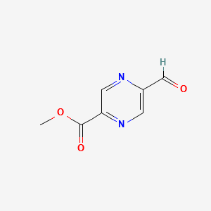 METHYL 5-FORMYLPYRAZINE-2-CARBOXYLATE structure, CAS 710322-57-9