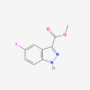 METHYL 5-IODO-1H-INDAZOLE-3-CARBOXYLATE structure, CAS 1079-47-6