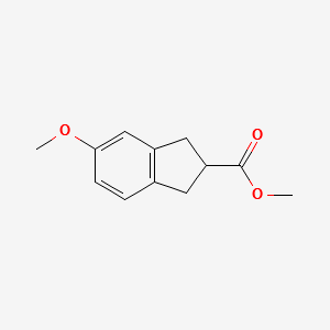 METHYL 5-METHOXY-2,3-DIHYDRO-1H-INDENE-2-CARBOXYLATE structure, CAS 65844-46-4