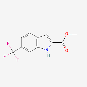 METHYL 6-(TRIFLUOROMETHYL)-1H-INDOLE-2-CARBOXYLATE structure, CAS 887360-34-1