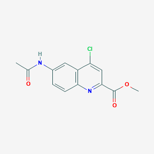 METHYL 6-ACETAMIDO-4-CHLOROQUINOLINE-2-CARBOXYLATE structure, CAS 1133115-95-3