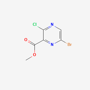 METHYL 6-BROMO-3-CHLOROPYRAZINE-2-CARBOXYLATE structure, CAS 1256921-67-1
