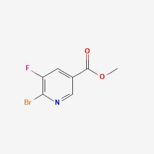 METHYL 6-BROMO-5-FLUORONICOTINATE structure, CAS 1214336-88-5