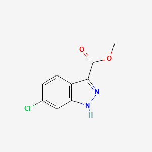 METHYL 6-CHLORO-1H-INDAZOLE-3-CARBOXYLATE structure, CAS 717134-47-9