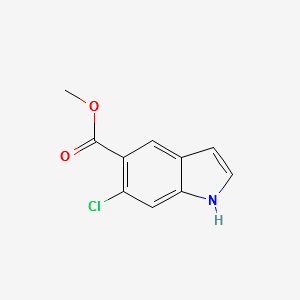 METHYL 6-CHLORO-1H-INDOLE-5-CARBOXYLATE structure, CAS 162100-83-6