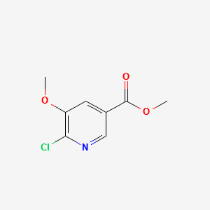 METHYL 6-CHLORO-5-METHOXYNICOTINATE structure, CAS 915107-31-2